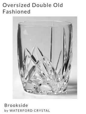 DADS DAY ~ 3 BROOKSIDE Waterford Crystal Marquis Oversized Double Old Fashioned